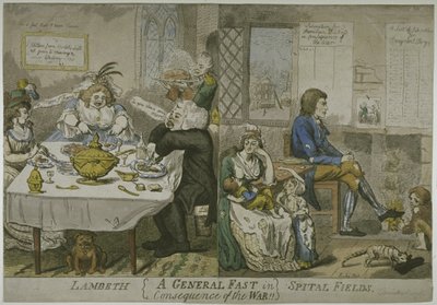 A General Fast in consequence of the War!! by Isaac Cruikshank